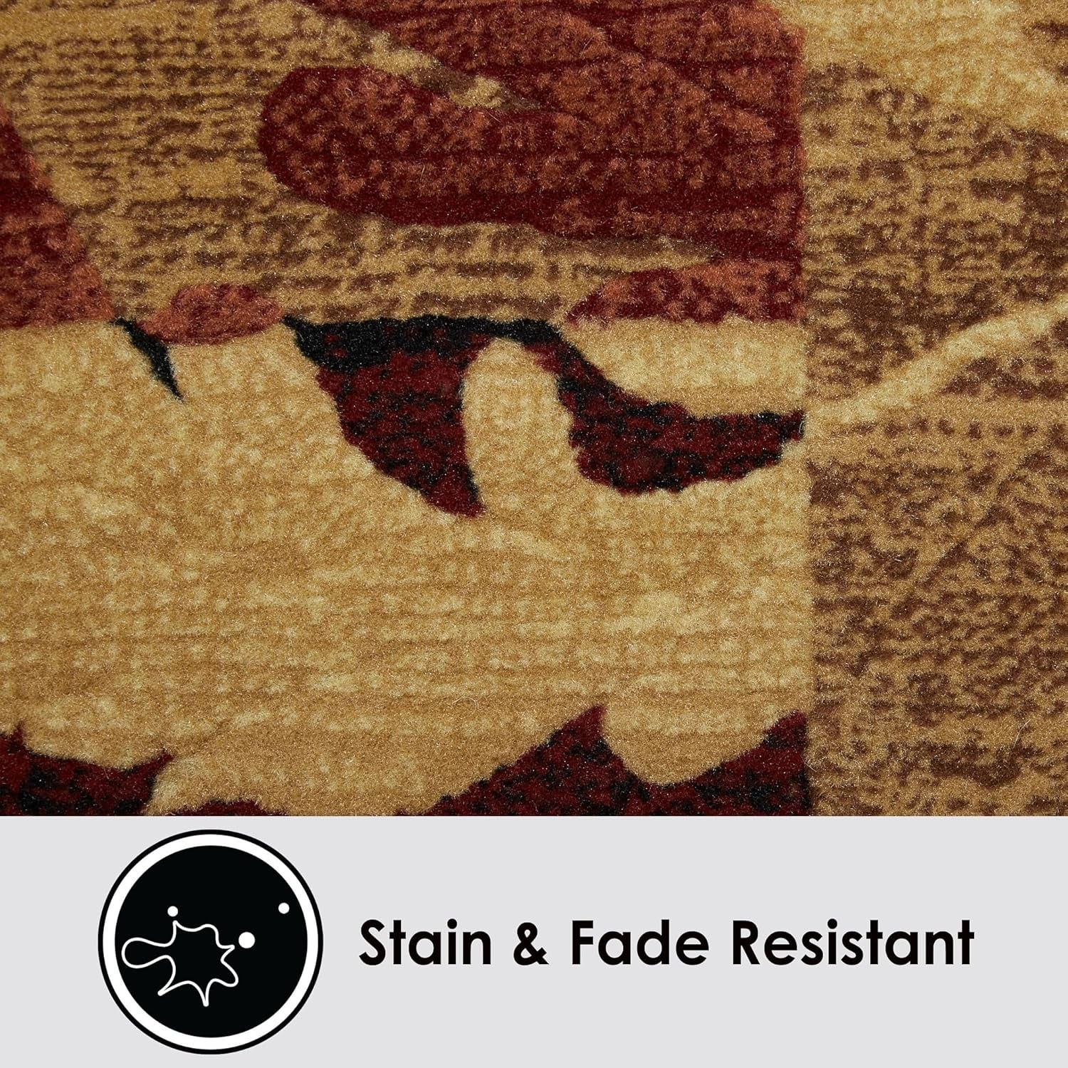 Catalina Pierre Contemporary Scroll Area Rug, Brown/Red, 5'3"X7'2"