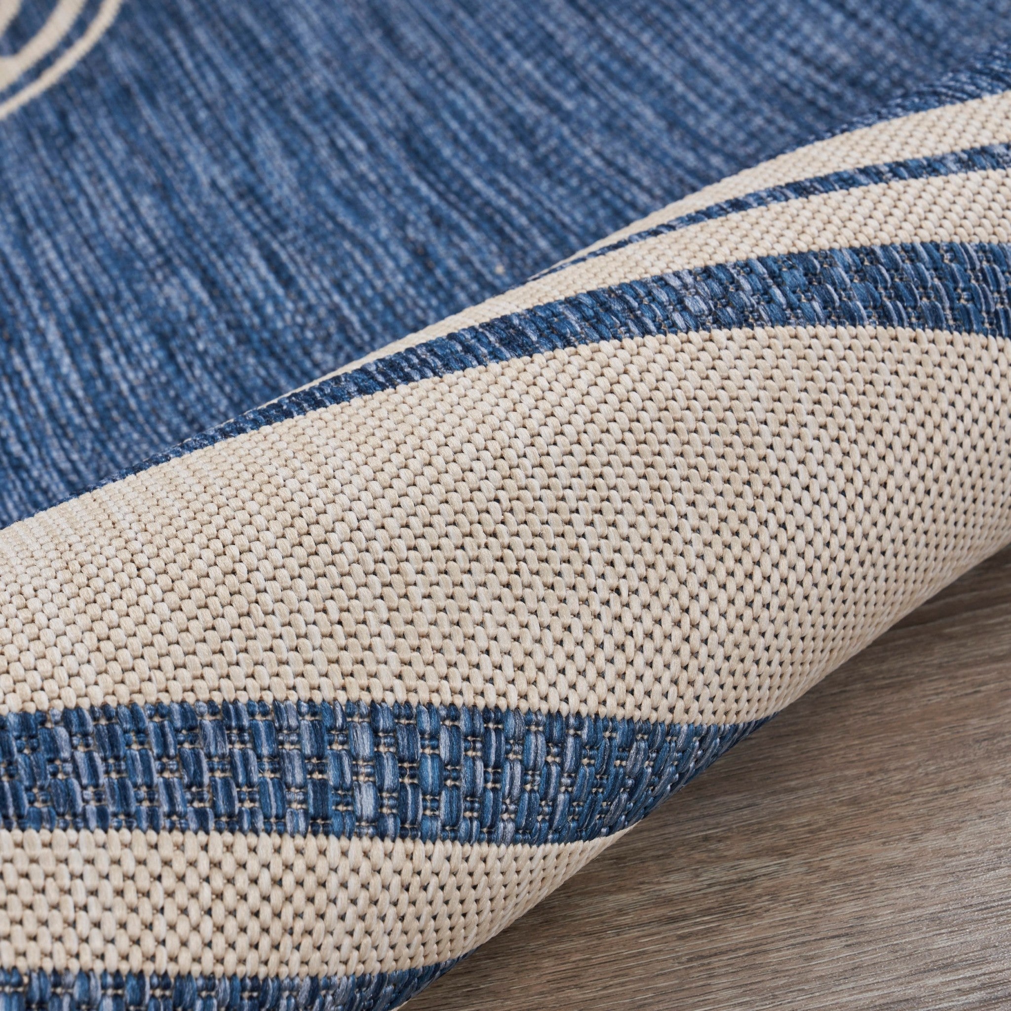 2' x 3' Blue Gray Area Rug - Compact Indoor Outdoor Accent