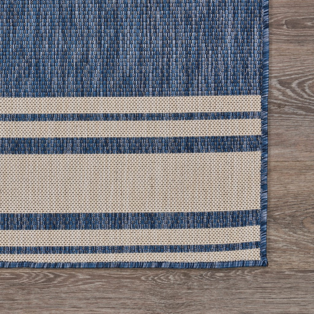2' x 3' Blue Gray Area Rug - Compact Indoor Outdoor Accent