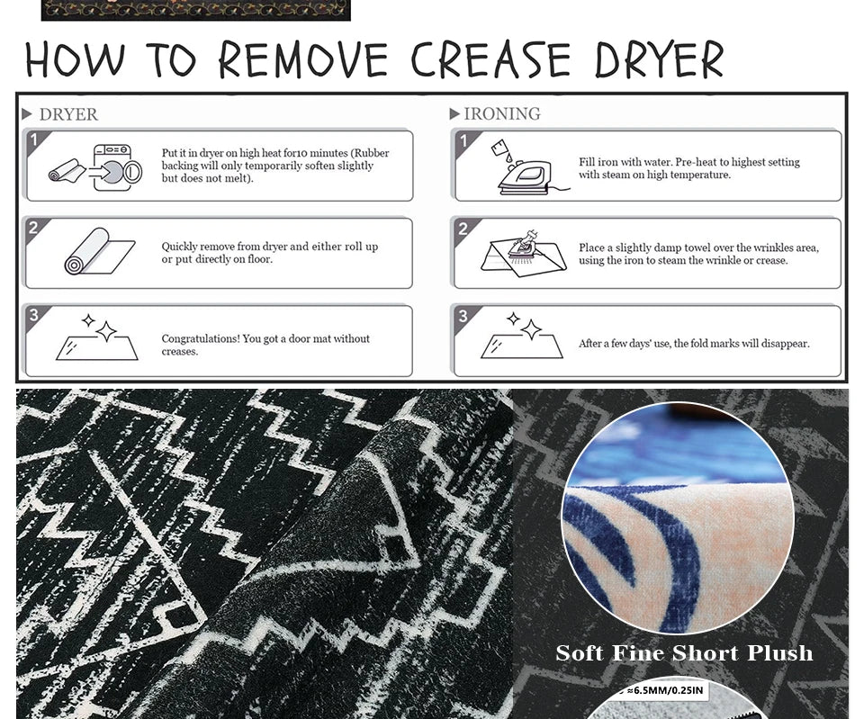 Fall Colorful Rugs- Machine Washable Living Room & Bedroom Rug