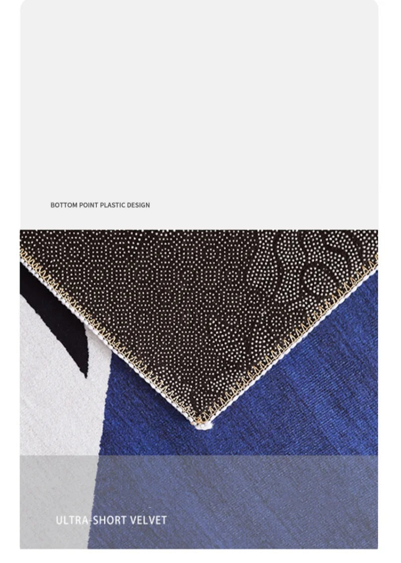 Nordic Simple Geometric Crystal Velvet Rugs