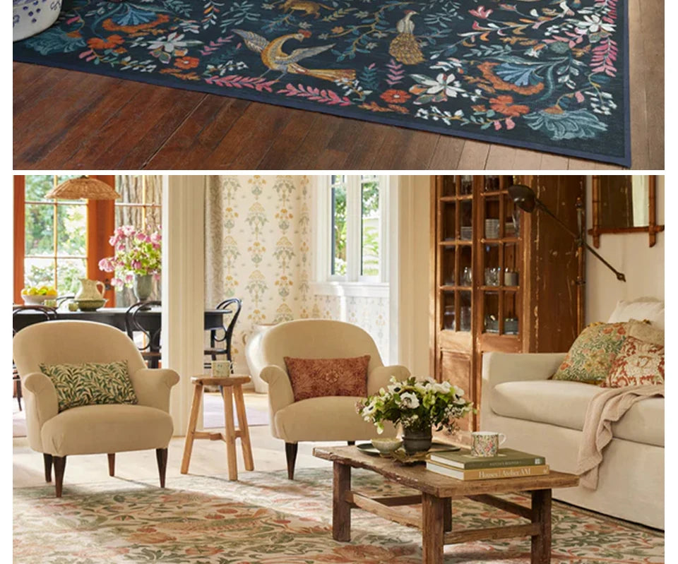 Fall Colorful Rugs- Machine Washable Living Room & Bedroom Rug
