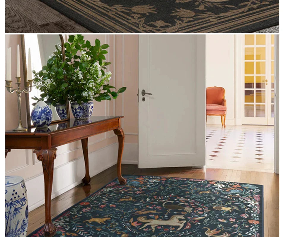 Fall Colorful Rugs- Machine Washable Living Room & Bedroom Rug