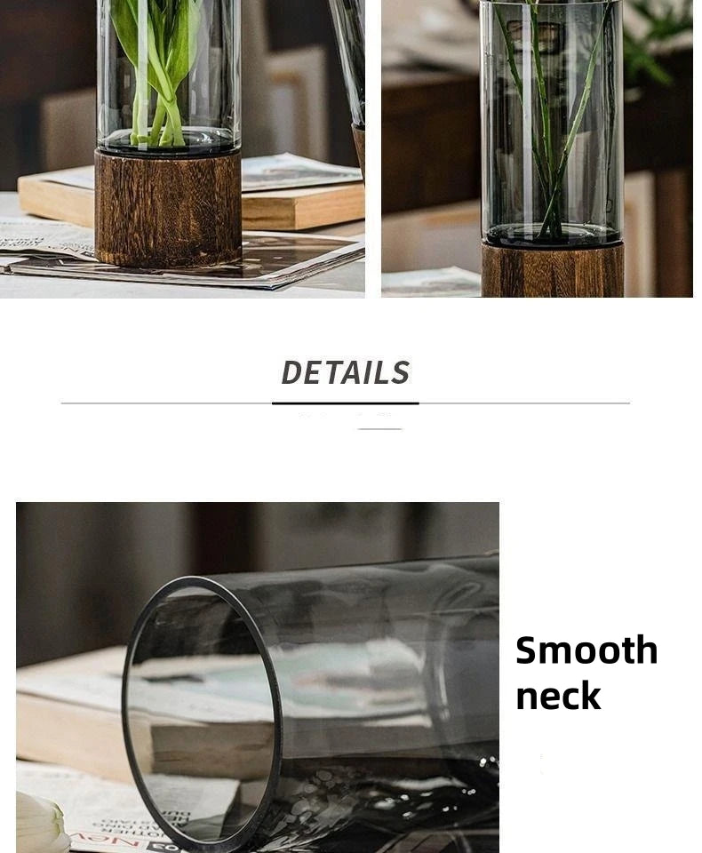 Retro Glass Vase - Modern Home Decor for Living Room & Table