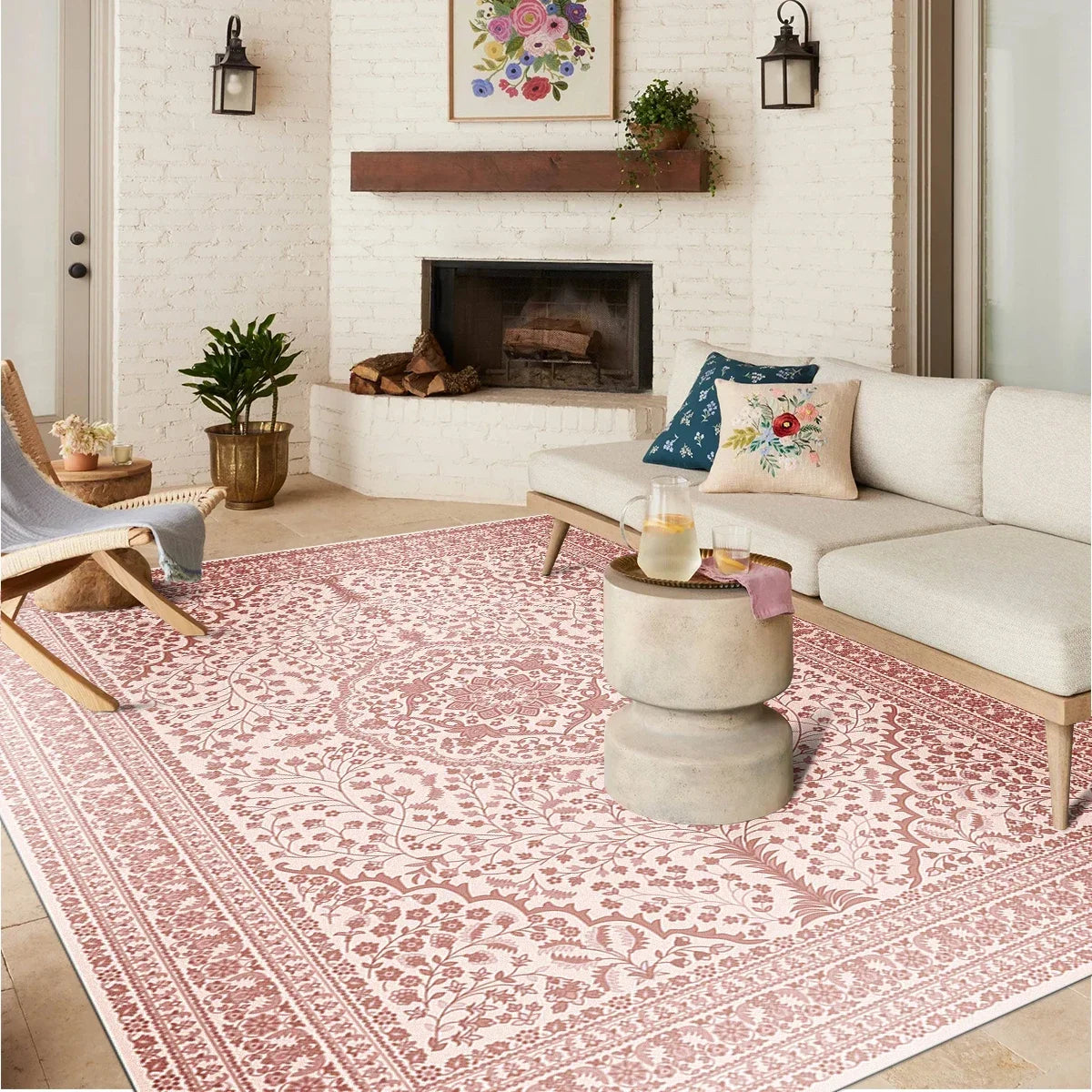Vintage Pink Persian Rugs