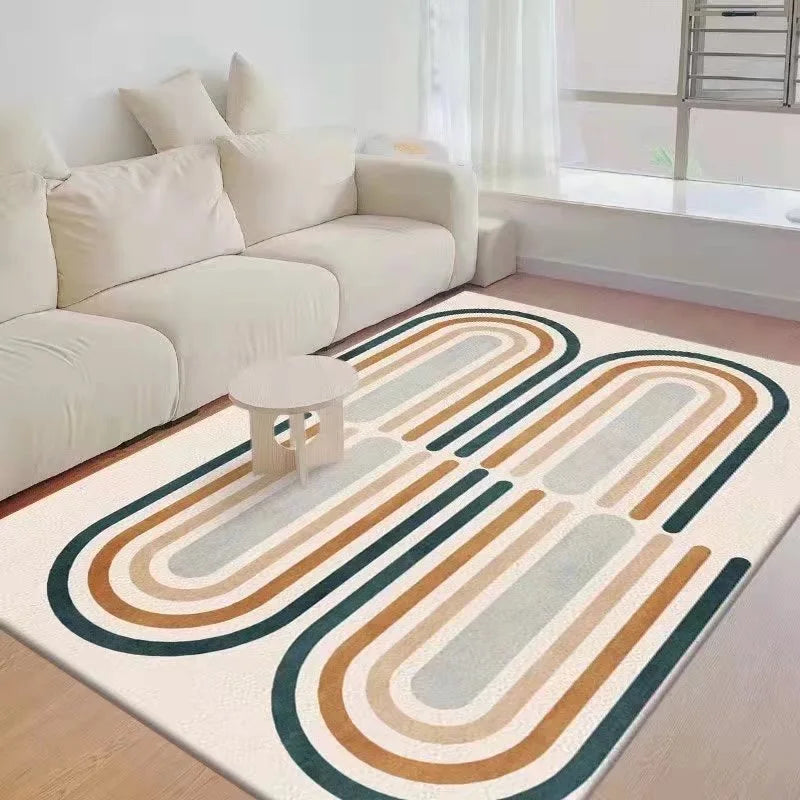 Nordic Simple Geometric Crystal Velvet Rugs