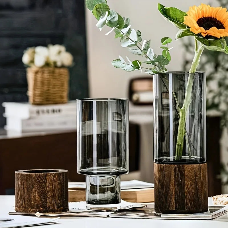 Retro Glass Vase - Modern Home Decor for Living Room & Table
