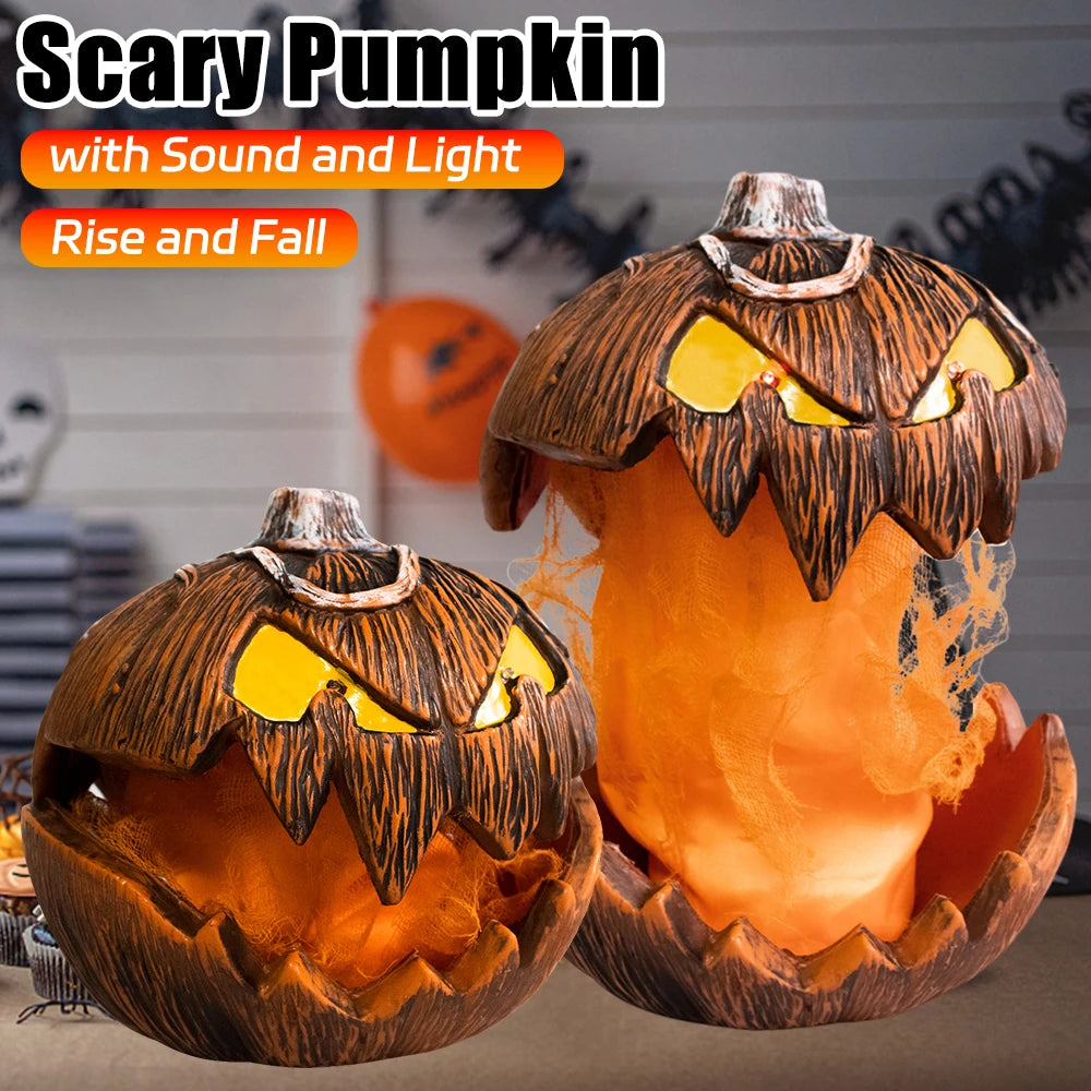 Halloween Pumpkin with Sound Effects - Rising Motion & Scary Lights