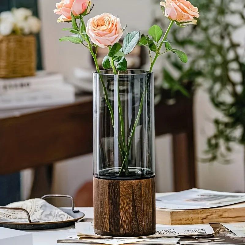 Retro Glass Vase - Modern Home Decor for Living Room & Table