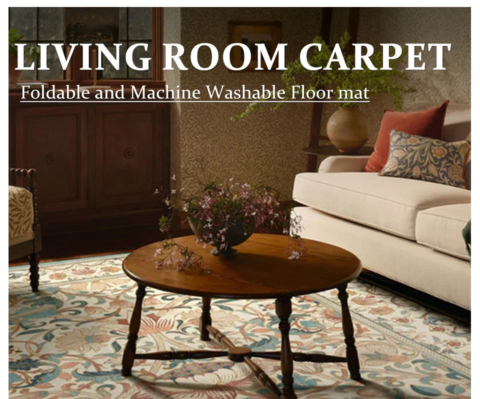 Fall Colorful Rugs- Machine Washable Living Room & Bedroom Rug