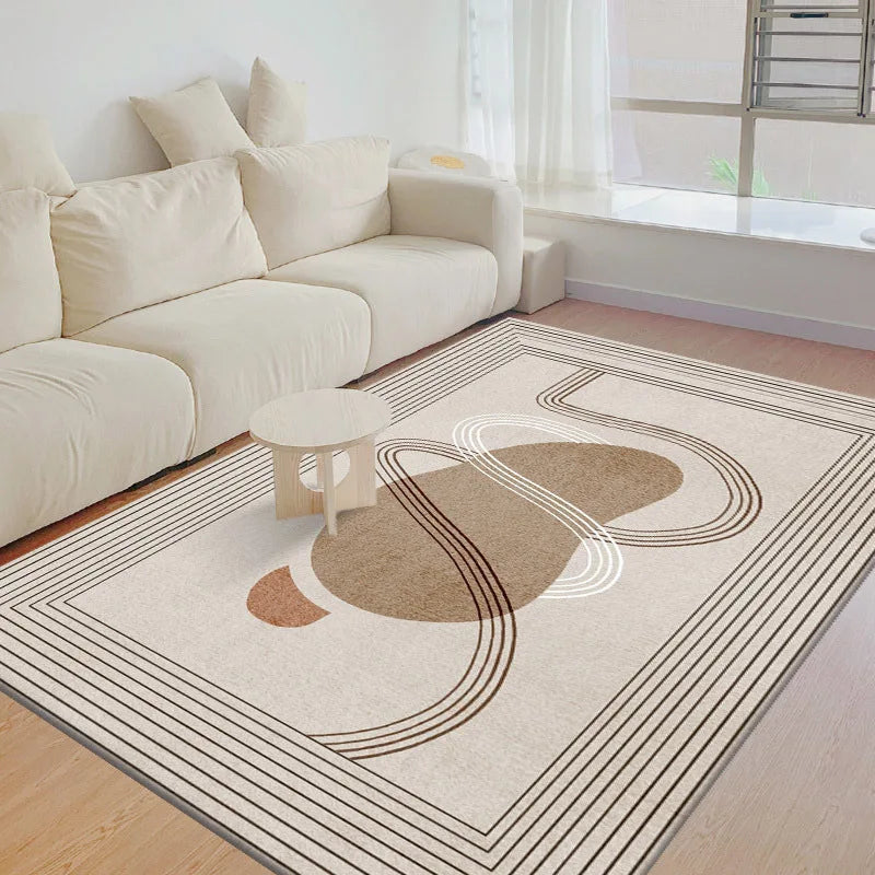 Nordic Simple Geometric Crystal Velvet Rugs