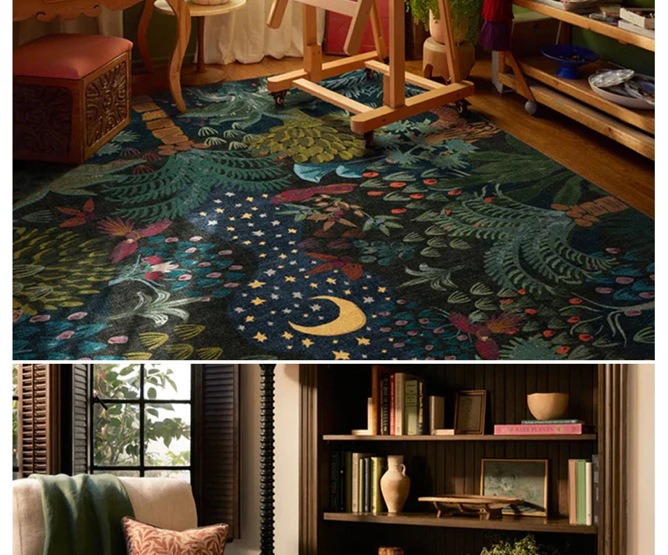 Fall Colorful Rugs- Machine Washable Living Room & Bedroom Rug