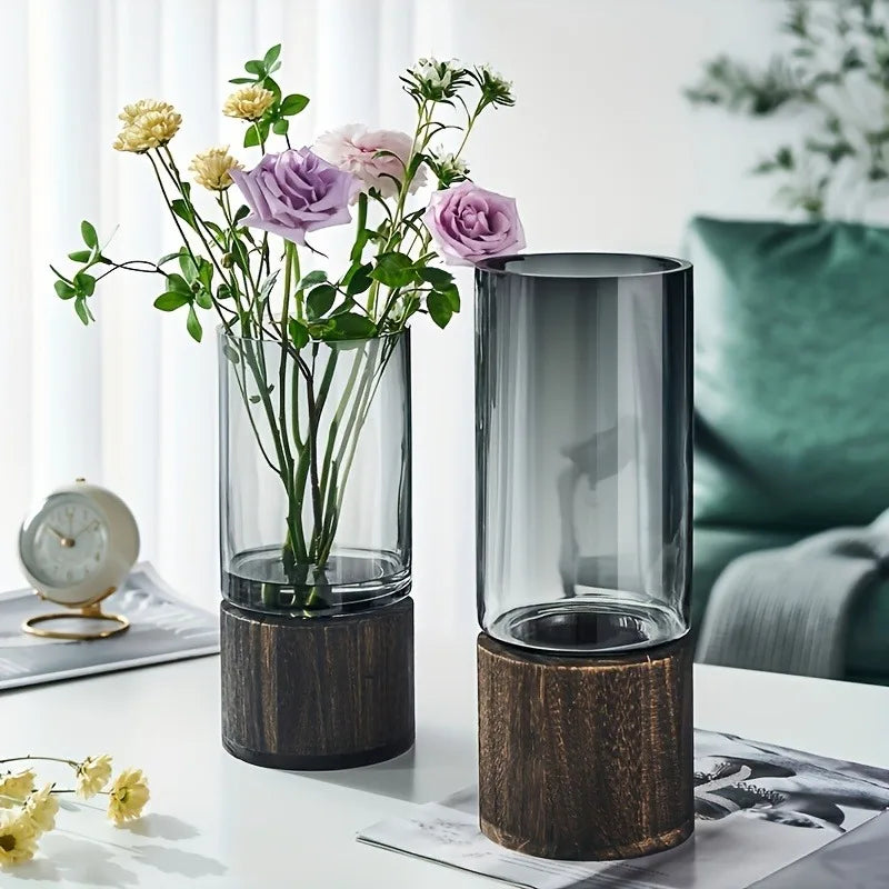 Retro Glass Vase - Modern Home Decor for Living Room & Table