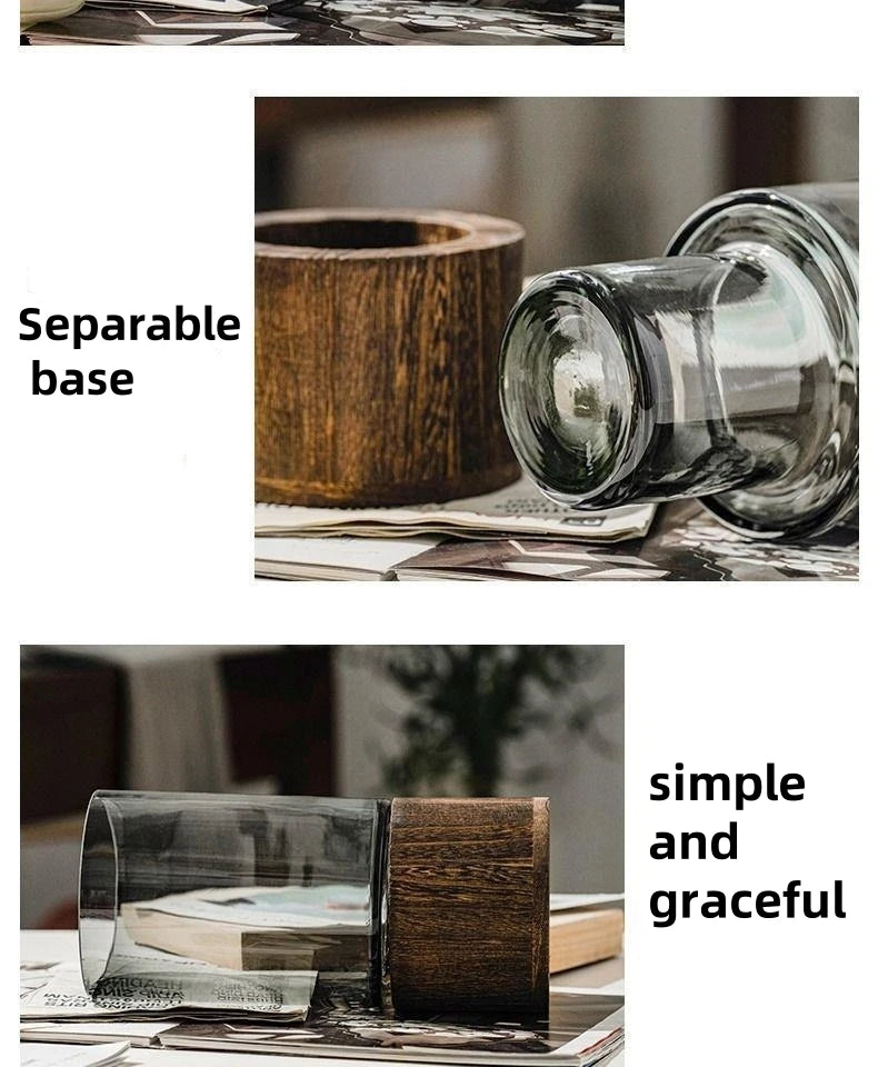 Retro Glass Vase - Modern Home Decor for Living Room & Table