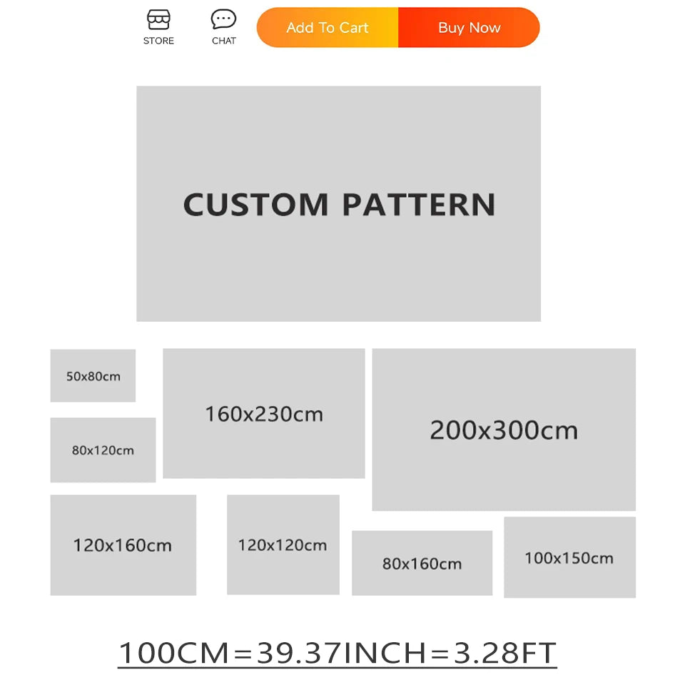 Fall Colorful Rugs- Machine Washable Living Room & Bedroom Rug